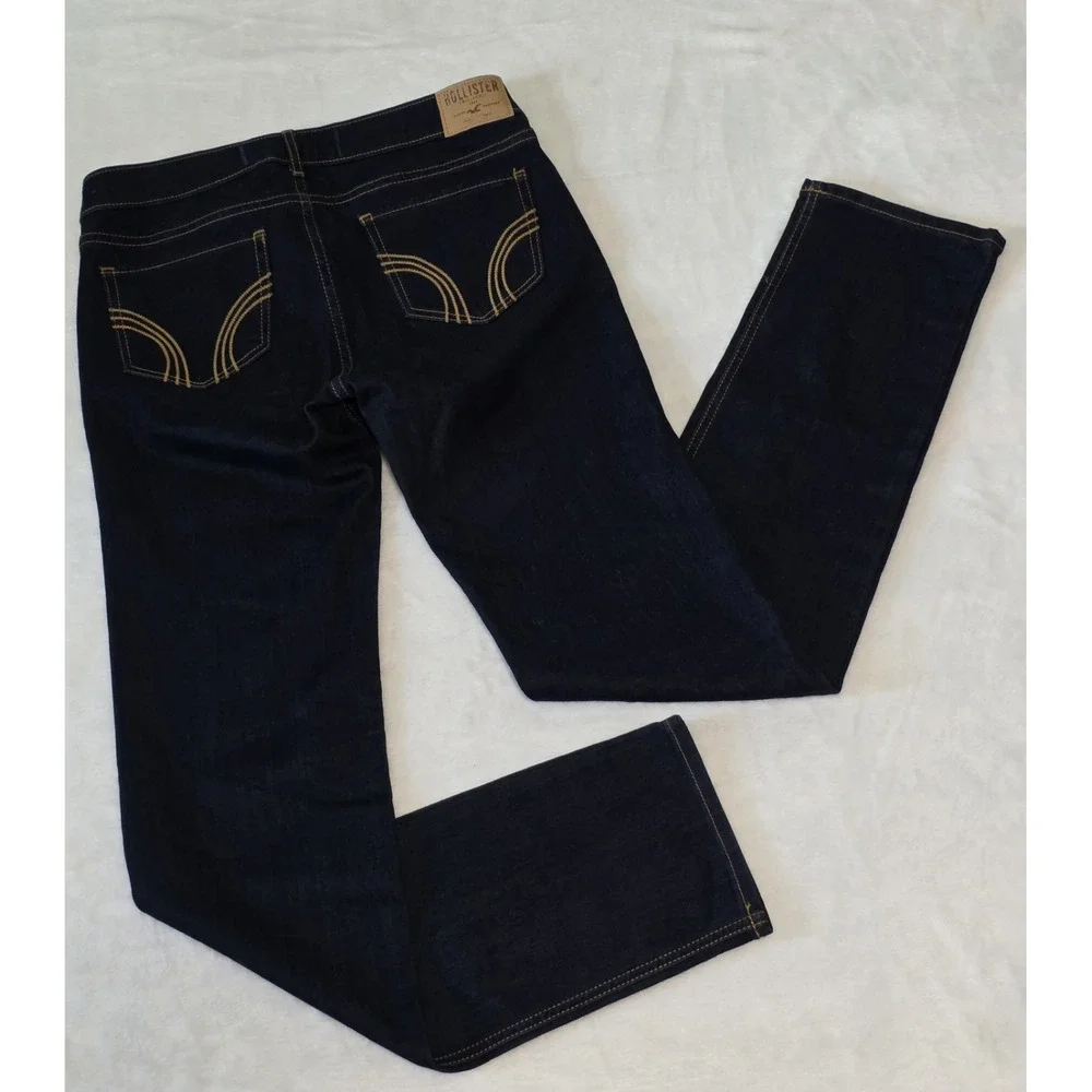 Hollister Y2K Womens 28x32 7R Dark Wash Low Rise Straight Leg Denim Jeans